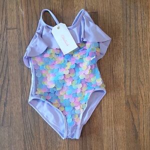 Billieblush Lavender One Piece with Pastel Sequins